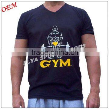 Provide OEM service cheap sports muscle printed golds gym t shirt