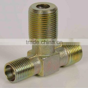 Hydraulic T-connector nut Hose Fitting male tee fitting high quality