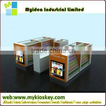 Moden New design glass cell phone kiosk,cell phone display counter mobile phone display cabinet