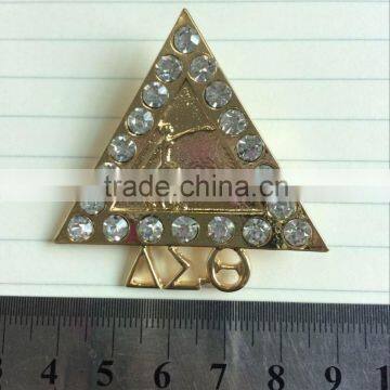 Wholesale Vnistar Silver and Gold Delta Mental Brooch With Stones Divine Jewelry Lapel 2016 Cheap photo-2