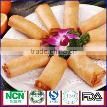 Frozen spring rolls with various vegetables