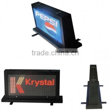 Led lighted sign taxi 3G wireless 12 V banner led sign board