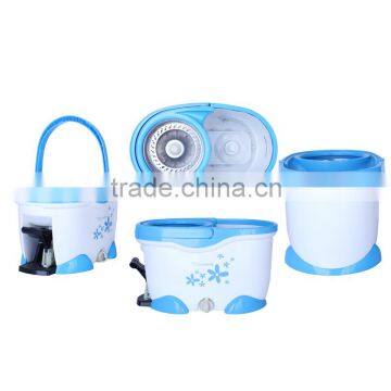 HDR-M014B-Y Bucket Mop 360Spin Magic Mop,Hand Press With Wringer Mop Bucket photo-3