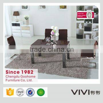 modern stainless steel dining room set for sale