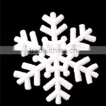 white snow Christmas tree decoration hanging snowflake ornament