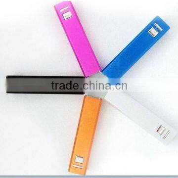 New Metal Shell mini external power bank 2600mah for mobile phone with press-button