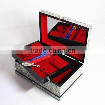 Top quality custom wooden jewelry box mirror stand