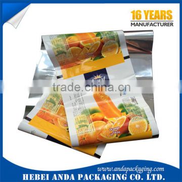 Custom packing food bag/ Laminated OPP plastic popsicle film rolls/ print OPP/VMCPP packing material