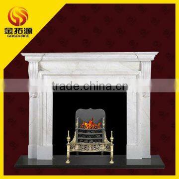 indoor marble fireplace mantel