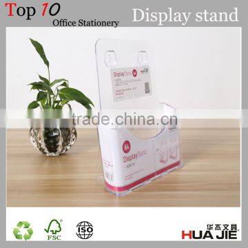 Best price A4 plastic clear magazine display stand