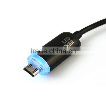 LED Light USB A Male to Micro USB B Male Sync Data Transfer Charging Cable