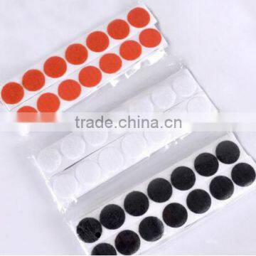 Customized shape colorful hook and loop dots back with glue