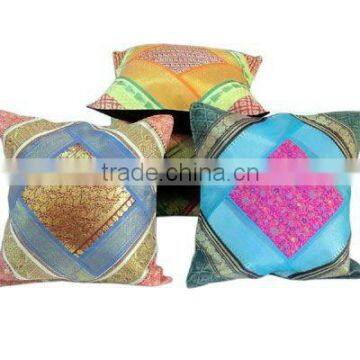 Old Antique silk sari Jacquard cushion covers wholesale lots