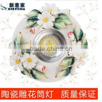 European Ceramic ceiling downlight led spotlights small chrysanthemum Alice