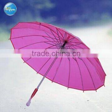 Rain Stoppers PVC 21inch Windproof red golf rain umbrella