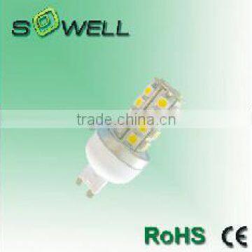 HOT!!! 3W 3528SMD 27pcs 30*70mm 2700-3000K/6500-7000K CE RoHS Glass Cover G9 LED Corn Light Bulbs photo-2