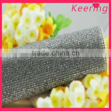 wholesale new fashion iron on rhinestone mesh trimming roll WRT-016