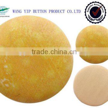 20mm yellow mushroom wood button without hole