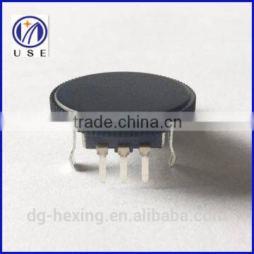 10mm rotary encoder with black plastic roller , ec10 volume control rotary encoder switch