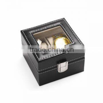 10 Slot Black Leather Plastic Box Wrist Watch Display Box photo-4