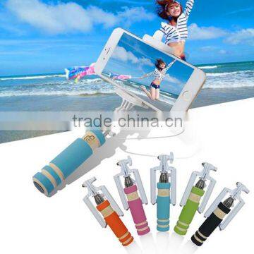 New products 2016 Mini Wired Selfie Stick telescopic baton Holder For Cell Phone