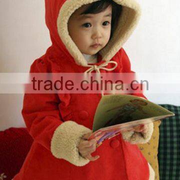 2014 newest children's Christmas hooded fleece coat