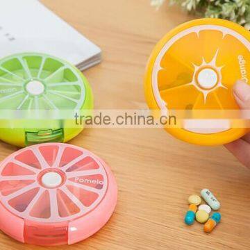 Portable and automatic rotation fruit shape pill case