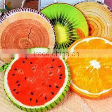 Wholesale custom funny fruit shape round hot seat cushion