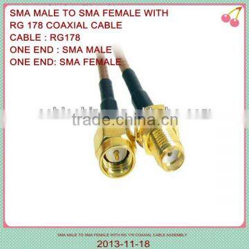 rf coaxial pigtail cable with rp-sma to rp-sma plug