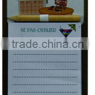 Custom shape magnetic memo pad for fridge / magnetic sticky notepads/shopping list