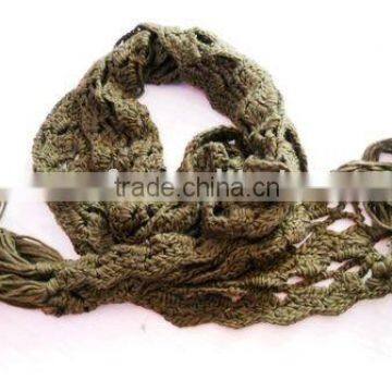 fashion acrylic crochet scarf