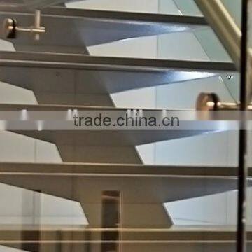 Straight Glass Stairs, Laminated Glass Staircase, Single Stringer Stair--YUDI photo-4