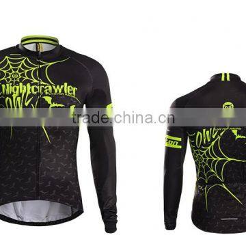 mens latest design fluo green cycling jersey uniforms