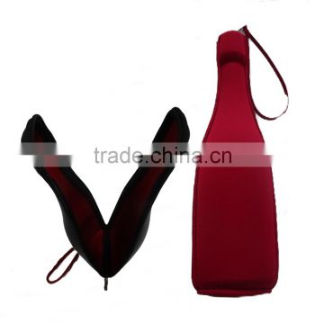 custom fancy eva wine bag leather waterproof wine carrier