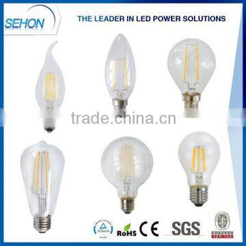 Sehon Led C35 C35T G45 ST64 G125 A60 UL filament Led bulbs dimmable E12/E14/E27/B22