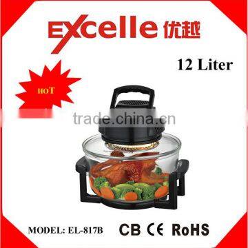 12L black color portable electric halogen convection oven electric turbo air fryer without oil