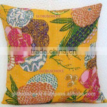 Cotton Pillow Case Kantha Bohemian Cushion Cover