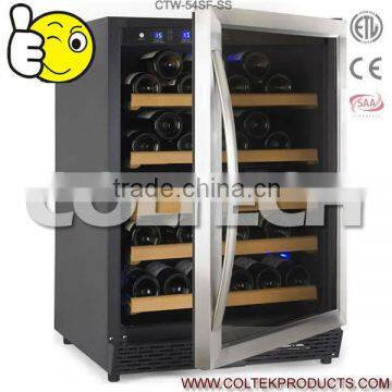 54 Bottles Single Temp.Zone stainless steel wine cooler