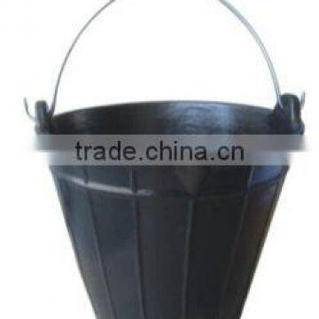 rubber cement bucket with lip and galvanized steel handle