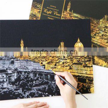 Fashion DIY Toys London Scratch Night View PIicture for Kids photo-3