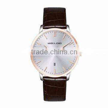 2016 hot sales Genuine leather straps men timepieces