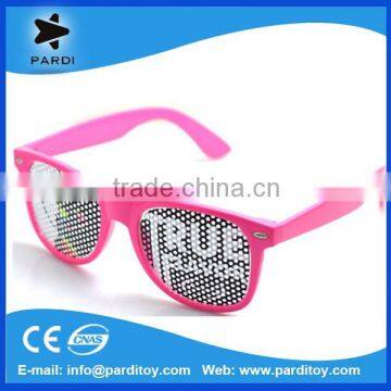 Promotional custom sticker pinhole sunglasses