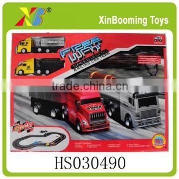 Promotion B/O Railway Toy Container Truck For Kids