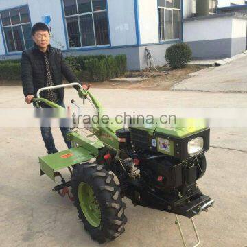 diesel two wheel tractor with garden tools for farming