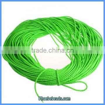 Wholesale 5mm Fluorescent Spring Green Fashion Leather Cords For Jewelry 100 Metres/ Bundle PULC-F501