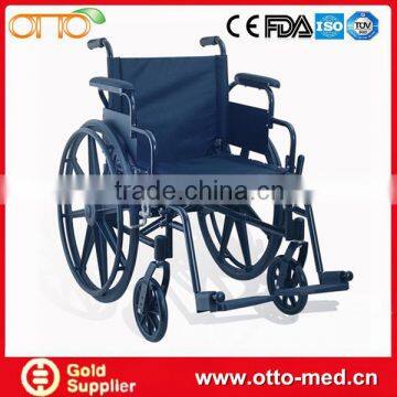 Lightweight adjustable aluminum folding wheelchair