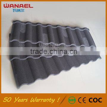 Guangzhou Factory Wanael Roman Light Weight Galvanized Metal Stone Coated Roof Tile photo-4