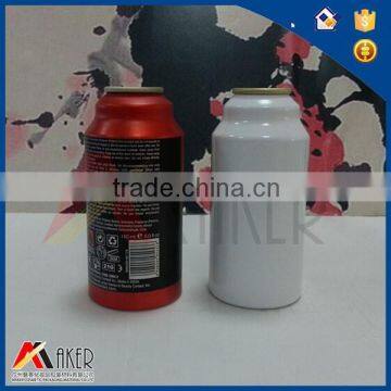 Red color printed aluminum bottle