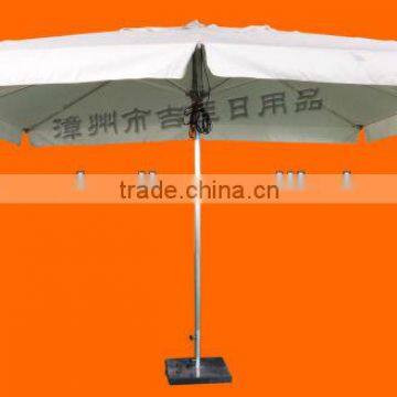 white square shining aluminum umbrella 3x3