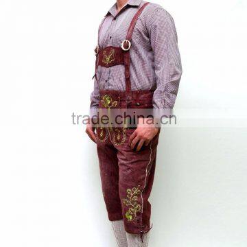 Bavarian LEDERHOSEN Leather Pants Real Goat New Suede Leather Oktoberfest W30"-W42" photo-2
